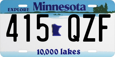 MN license plate 415QZF