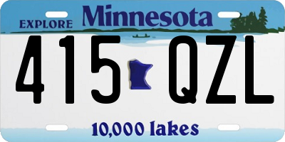 MN license plate 415QZL