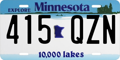 MN license plate 415QZN