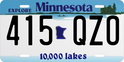 MN license plate 415QZO