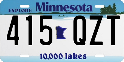 MN license plate 415QZT