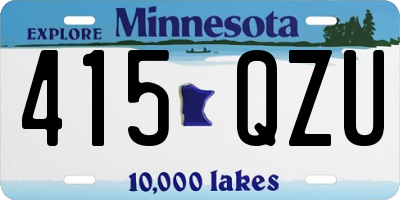 MN license plate 415QZU