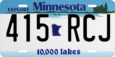 MN license plate 415RCJ