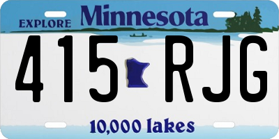 MN license plate 415RJG
