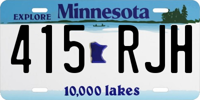 MN license plate 415RJH