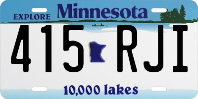 MN license plate 415RJI
