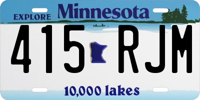 MN license plate 415RJM