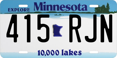 MN license plate 415RJN
