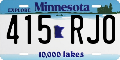 MN license plate 415RJO