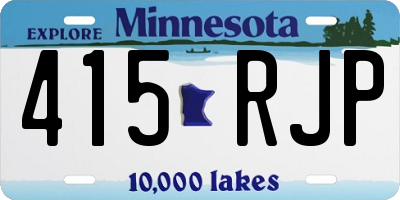 MN license plate 415RJP