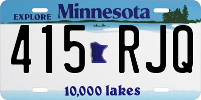 MN license plate 415RJQ