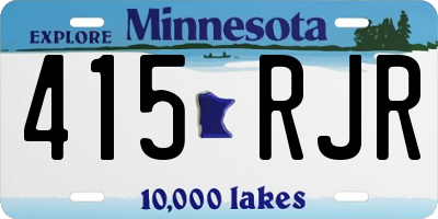 MN license plate 415RJR