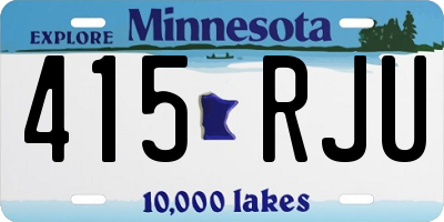 MN license plate 415RJU