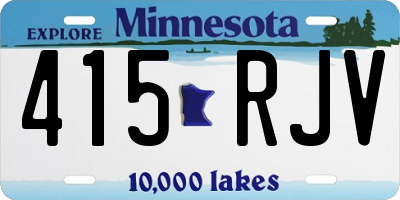 MN license plate 415RJV