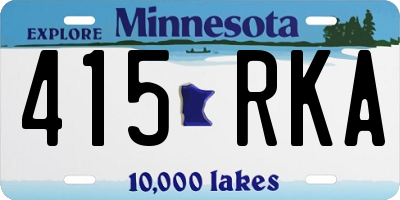 MN license plate 415RKA