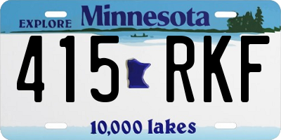 MN license plate 415RKF