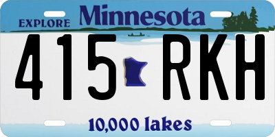 MN license plate 415RKH