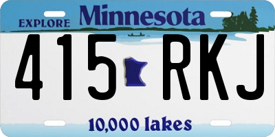 MN license plate 415RKJ