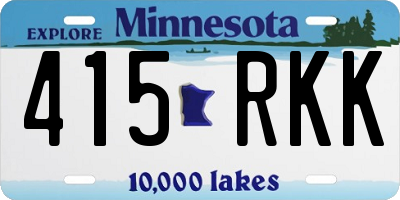 MN license plate 415RKK