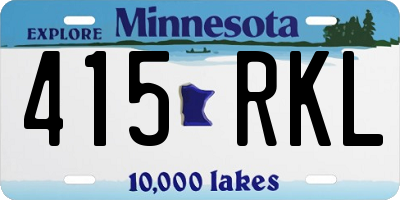 MN license plate 415RKL