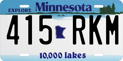 MN license plate 415RKM