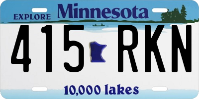 MN license plate 415RKN