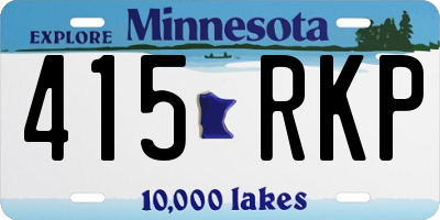 MN license plate 415RKP