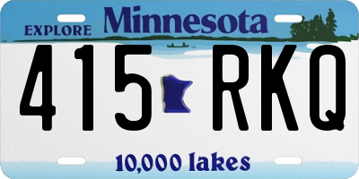 MN license plate 415RKQ