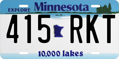MN license plate 415RKT