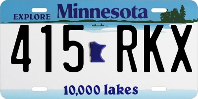 MN license plate 415RKX