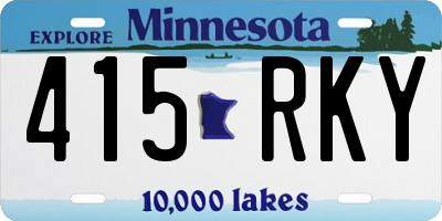 MN license plate 415RKY