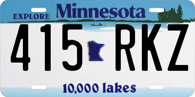 MN license plate 415RKZ