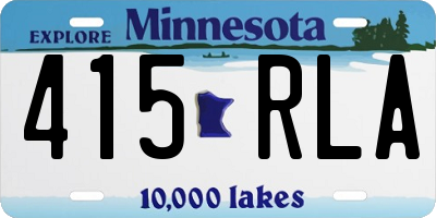 MN license plate 415RLA
