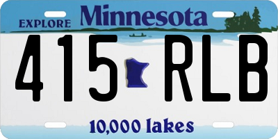 MN license plate 415RLB