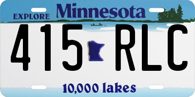 MN license plate 415RLC