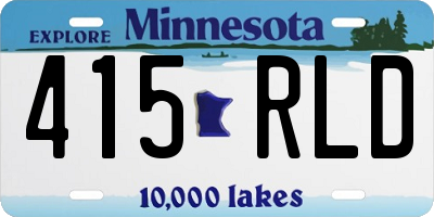 MN license plate 415RLD