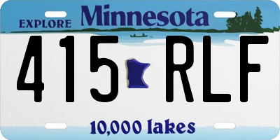 MN license plate 415RLF