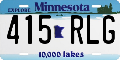 MN license plate 415RLG