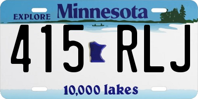 MN license plate 415RLJ