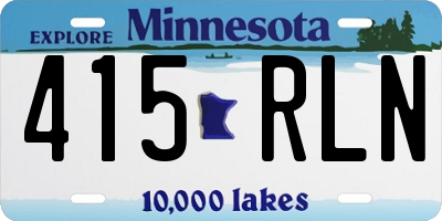 MN license plate 415RLN