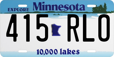 MN license plate 415RLO