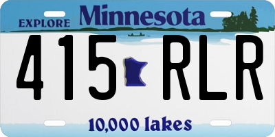MN license plate 415RLR