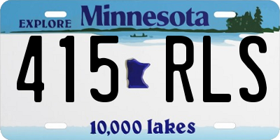 MN license plate 415RLS