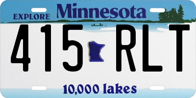 MN license plate 415RLT