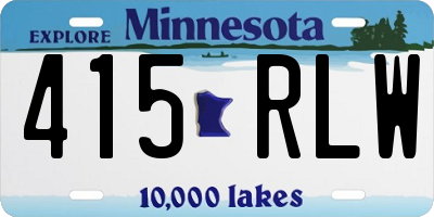 MN license plate 415RLW