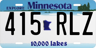 MN license plate 415RLZ