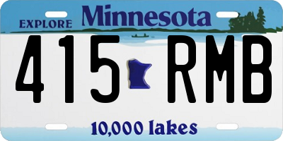 MN license plate 415RMB