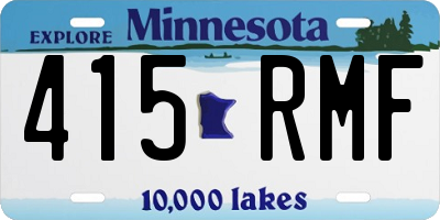 MN license plate 415RMF