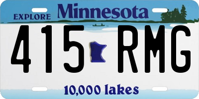 MN license plate 415RMG
