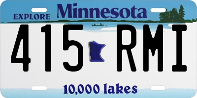 MN license plate 415RMI